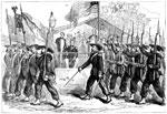 Abraham Lincoln Civil War: March past of the Garibaldi guard before President Lincoln