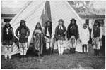 Apache Indians: Group of Apaches at the Time of Their Surrender - Geronimo and Naiche Nos. 3 and 4 from the right