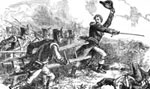 Battle of New Orleans: Pakenham Leading the Attack of New Orleans