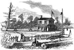 Battle of Roanoke Island: Headquarters of General Burnside on Roanoke Island