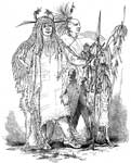 Blackfoot Indians: Portraits of Petohpeekis, a Blackfoot, and Tallee, an Osage