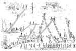 Chippewa Tribe: Drawing of the Wite Man's Paradise and the Six Modes of Getting to It