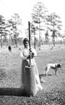 Choctaw Indians: Woman Pounding Corn in Wooden Mortar