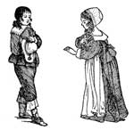Colonial People: Ordinary Dress of a Boy and Girl