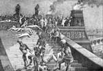 Hernando Cortes: Mexicans Sacrificing Spanish Prisoners to Their Gods