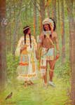 Hiawatha the Indian: Pleasant was the Journey Homeward.  Hiawatha and Minnehaha