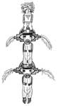 Hopi Ceremonies: Doll of Heheya Kachina and Two Corn Maids