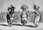 Hopi: Two Right Hand Figures are the Corn Maidesn (Palahikomanas) of the Tablet Dance