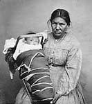 Iroquois Tribe: Tuscarora Woman and Baby with Cradleboard