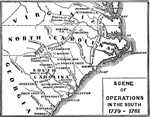 Maps of Battles of the Revolutionary War: Scene of Operations in the South, 1779-1781