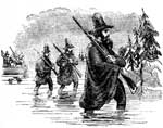Massachusetts Bay Colony: Puritans Wading Ashore