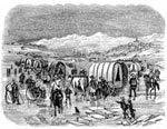 Mormon Pioneers: Mormons Leaving Nauvoo on their Journey Westward