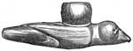 Native American Artifacts: Stone Pipe - Murfreesboro, Tennessee, 1/4 natural size