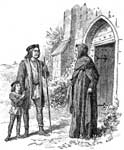 Pictures of Christopher Columbus: Columbus Begging at the Convent