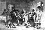 Puritans: Puritans Barricading Their House Against Indians
