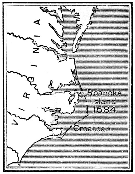 Map Of New Jersey Colony. Roanoke Colony