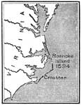 Roanoke Colony: Map of Roanoke Island