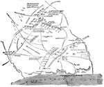Shiloh Battle Maps: Map Showing the Roads and Position of the Camps Before and During the Battle of Shiloh