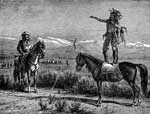 Sioux Indians: Sioux Chief forbidding Passage Through His Country