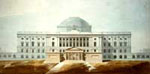 U. S. Capitol: U. S. Capitol - Elevation of West Front with Propylaea, Circa 1811