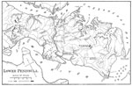 Yorktown Virginia: Map of Battles in the Lower Peninsula